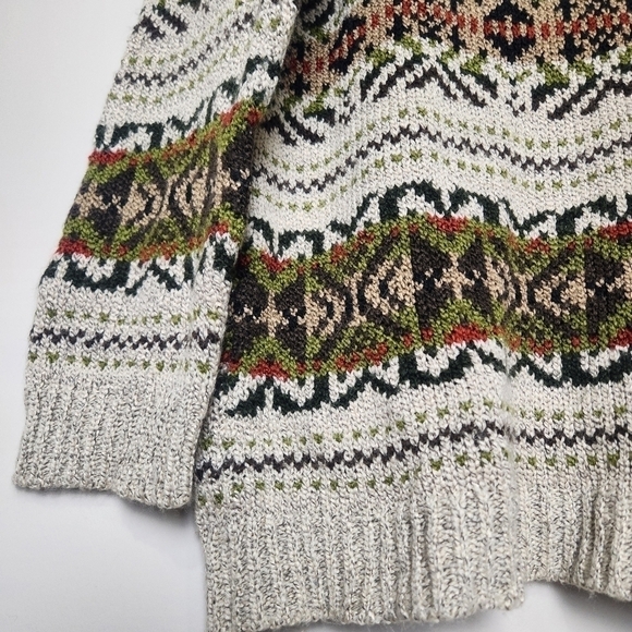 Vintage Women's Chunky Knit Turtleneck Oversized Sweater Large - Picture 7 of 14